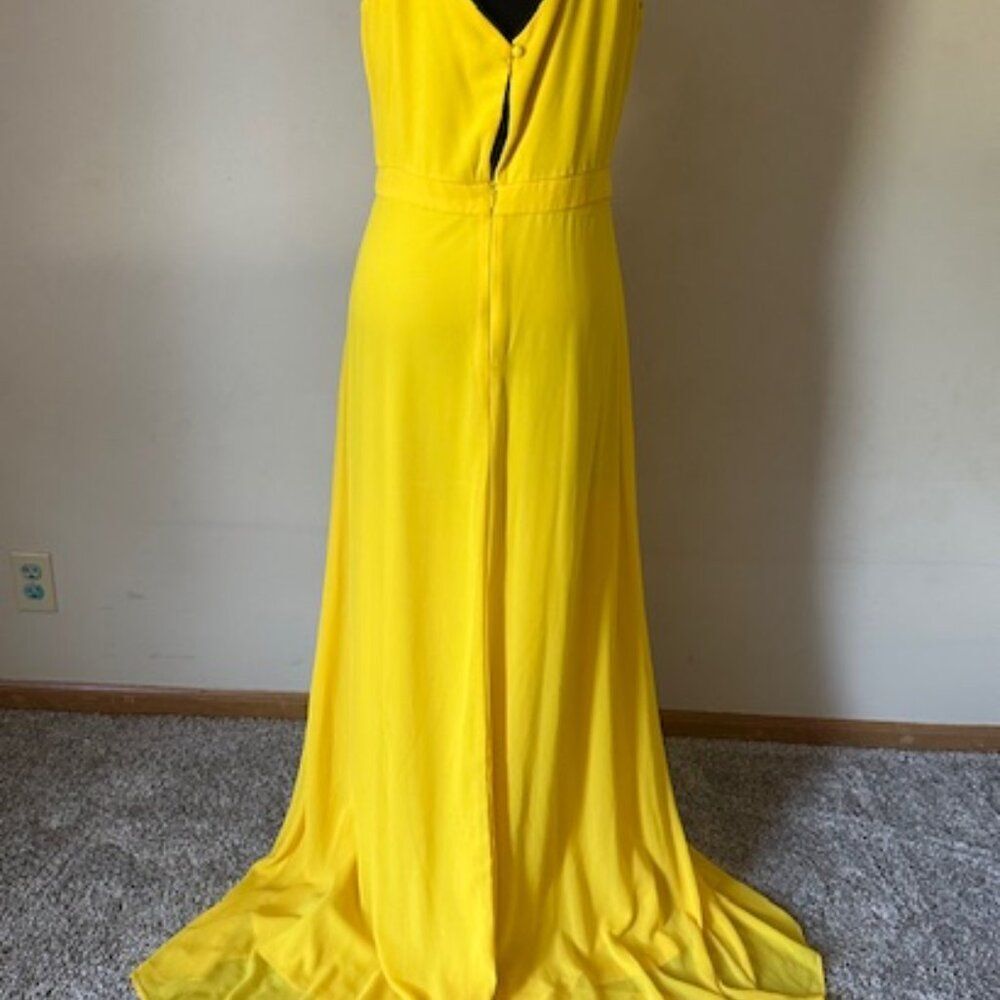 TFNC London Vibrant Yellow Dress   8547  Size 14 - Picture 2 of 13